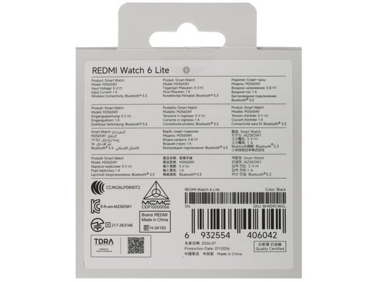 Смарт часы XIAOMI REDMI WATCH 6 LITE BLACK
